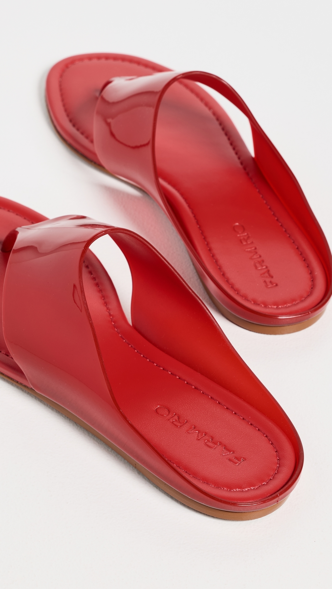 Jelly Thong Flat Sandals Scarlet