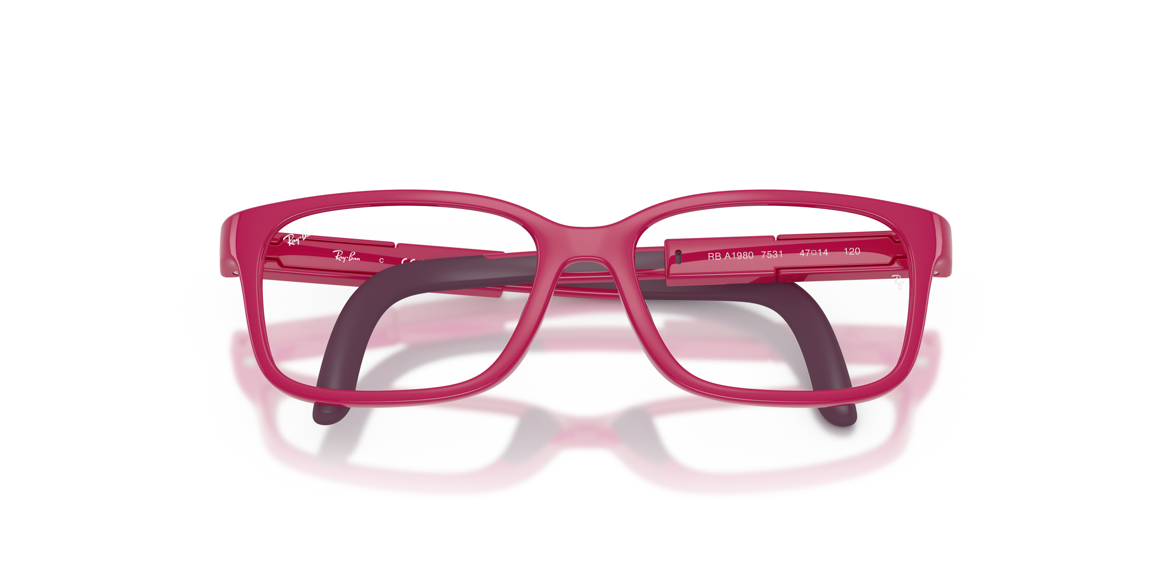 Ray - Ban Bambino Ray - Ban RYA1980 7531 Montature da vista bambino Iniettato Viola Trasparente Pantos Normale
