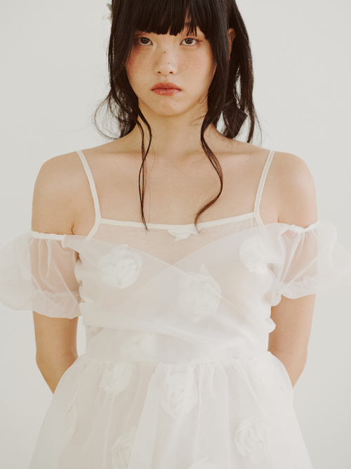 Bridal Rose in Bubble Dress_Ivory