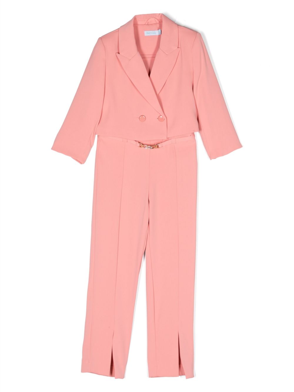 Cropped double-breasted suit - Pink