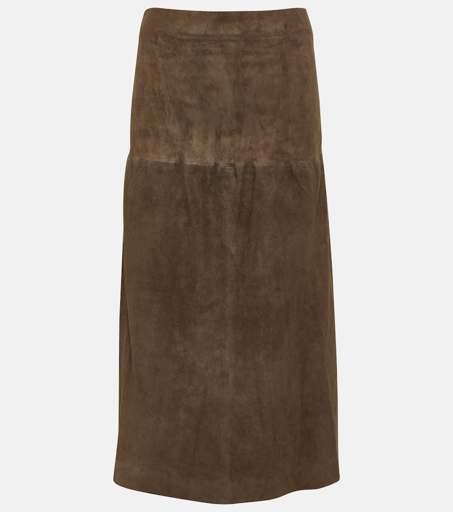 Sacha suede midi skirt