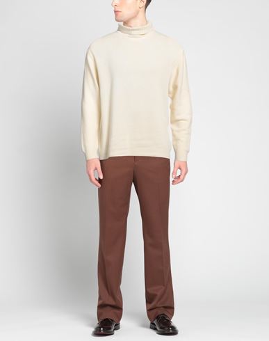 Man Turtleneck Cream Size XXL Wool, Polyamide