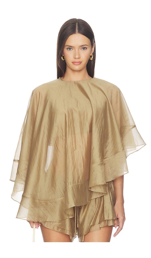 Camila Coelho Iris Top in Taupe. L. Also in