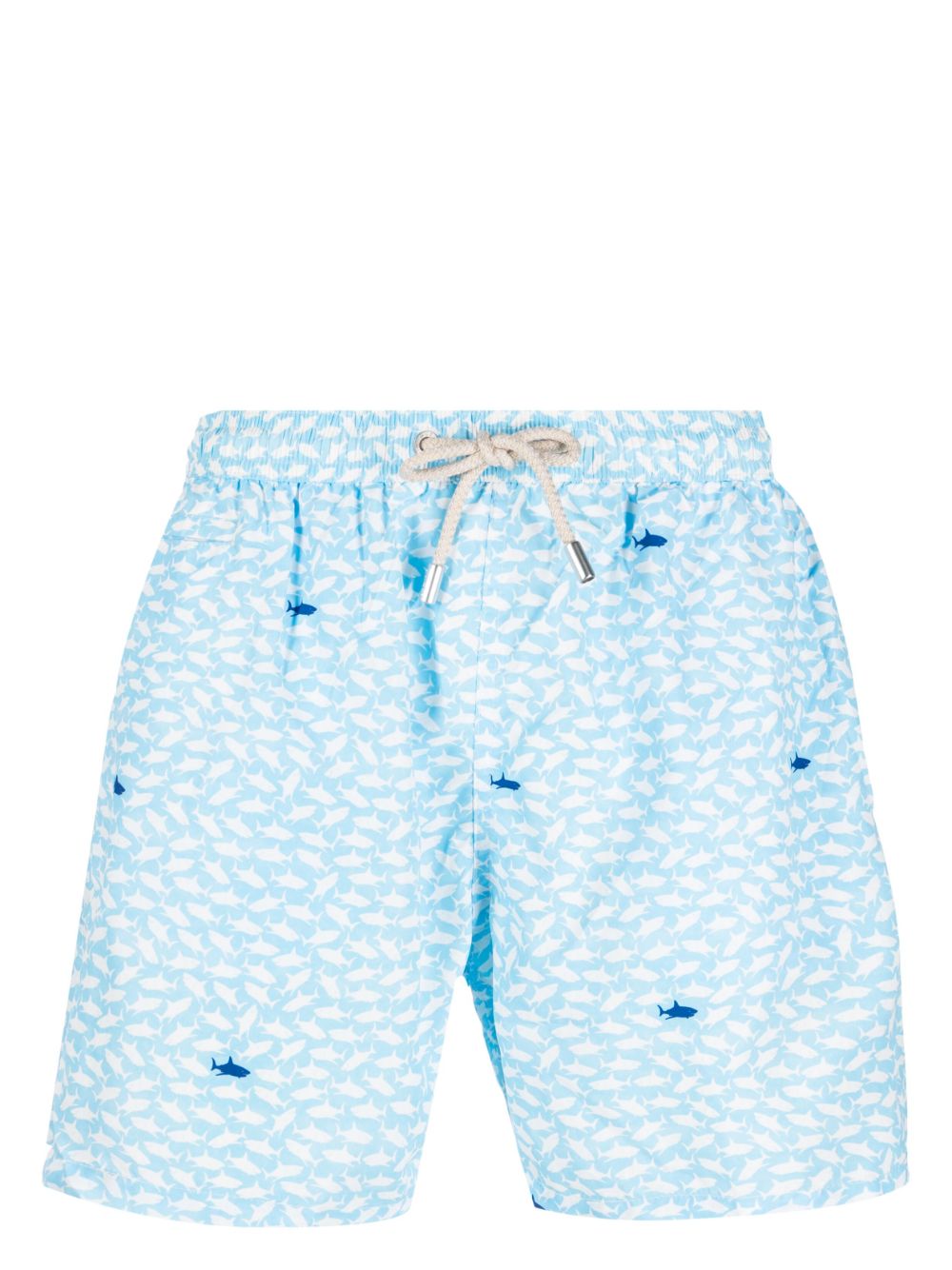 Graphic-print swim shorts - Blue