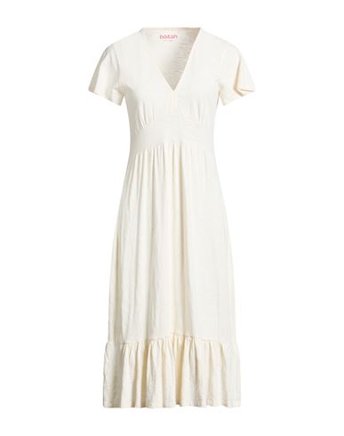 Woman Midi dress White Size 1 Cotton