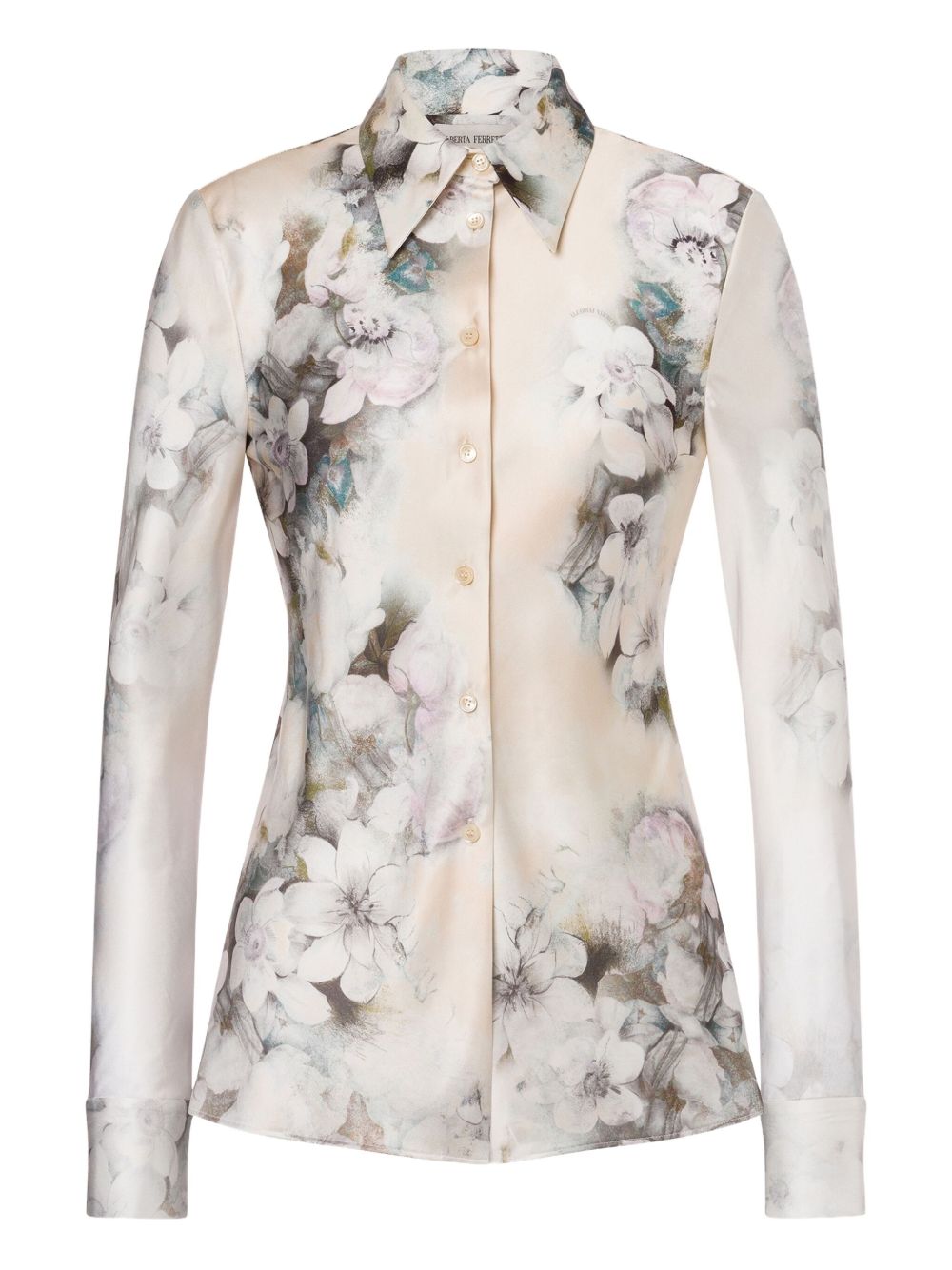 Floral-print shirt - Neutrals