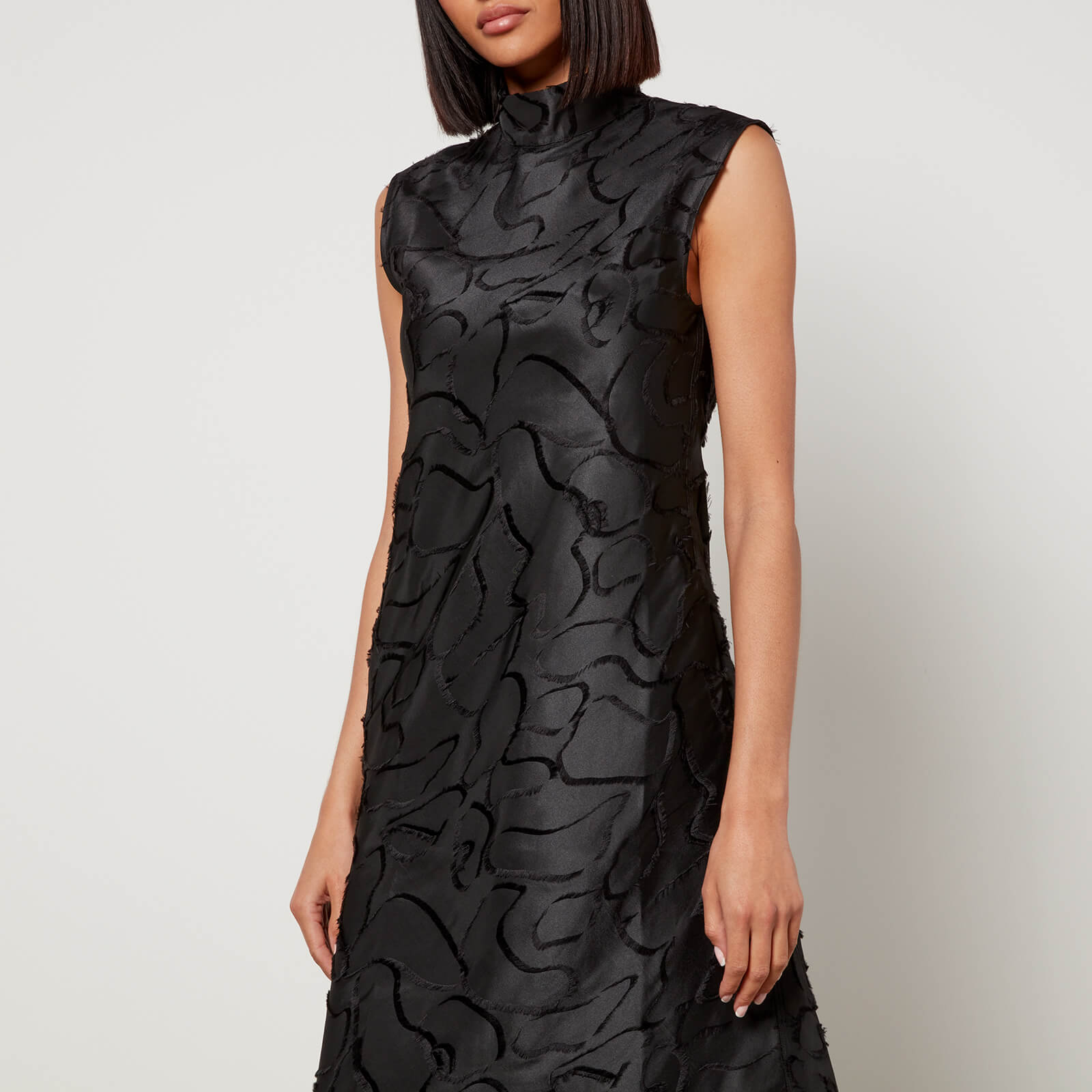 Stine Goya Jaxie Trimmed Satin Midi Dre