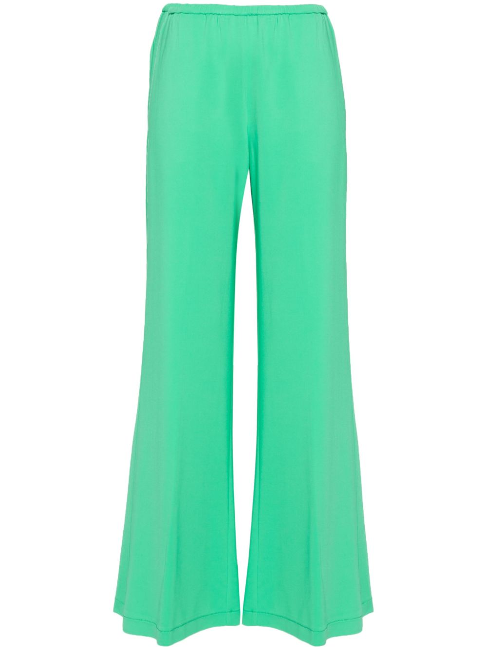 Ruched wide-leg trousers - Green