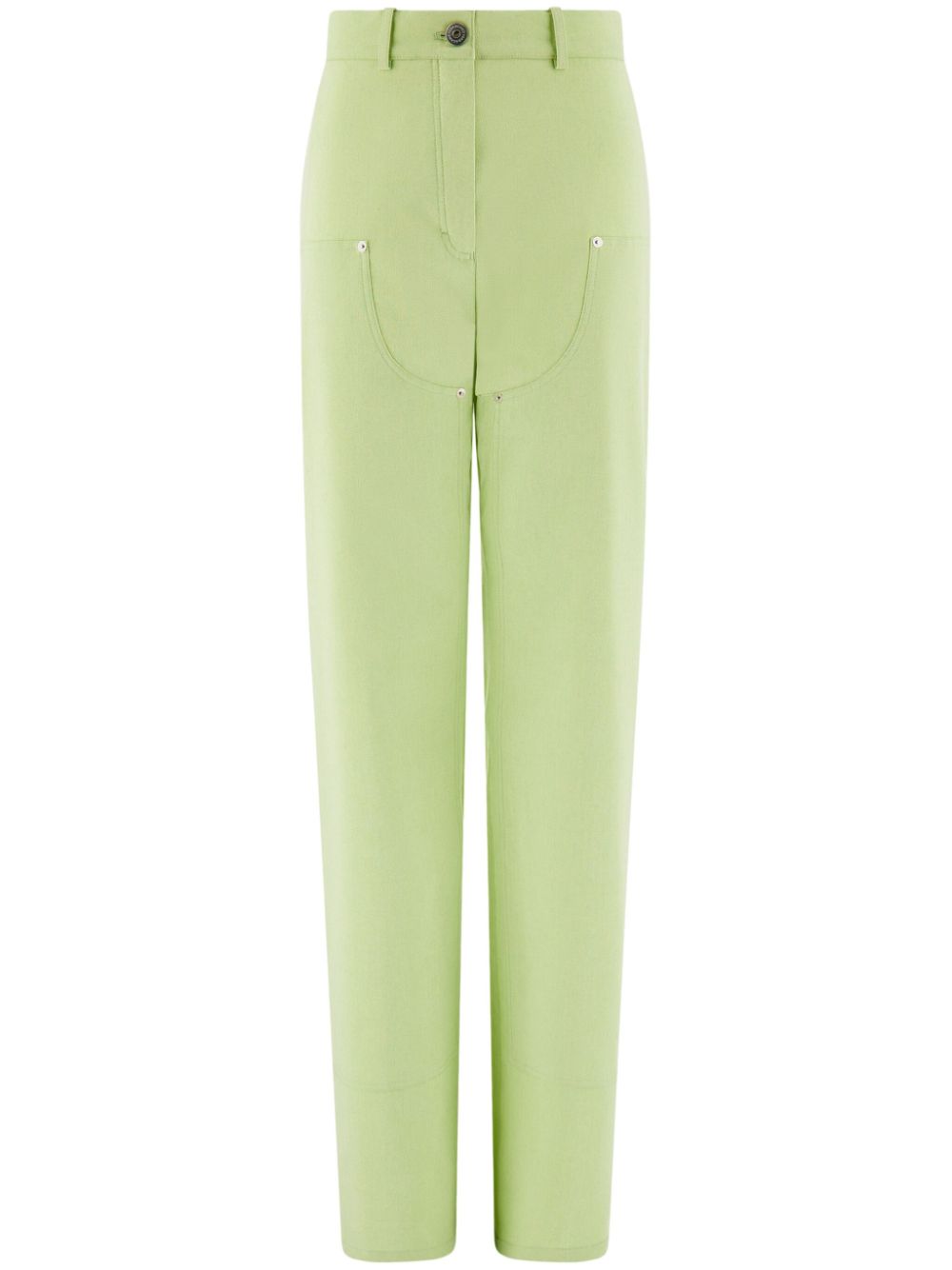 High-waisted carpenter trousers - Green