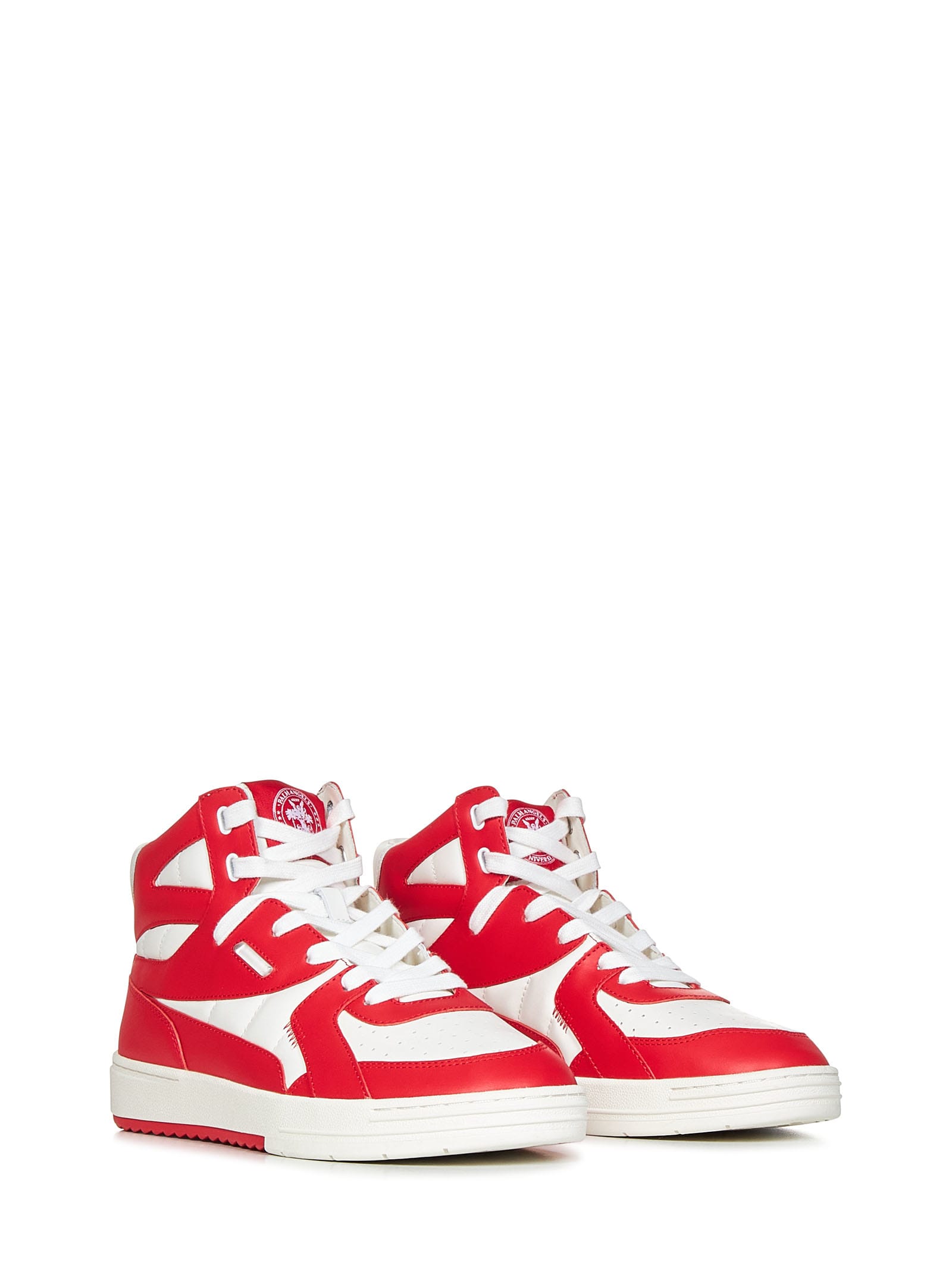 University high-top leather sneakers - White