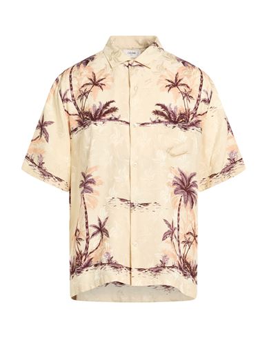 Man Shirt Beige Size 15 ¾ Silk