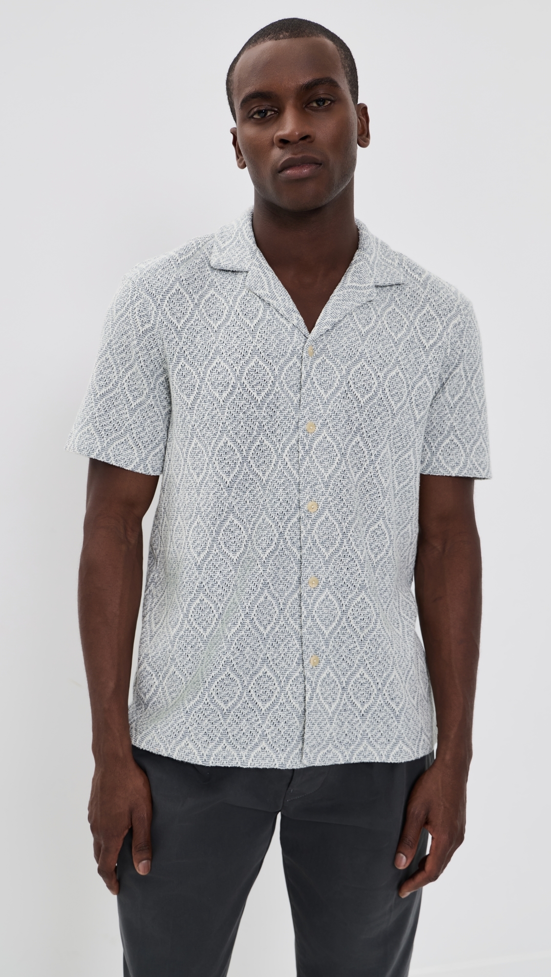 Oasis Camp Shirt Blue Island Medallion 