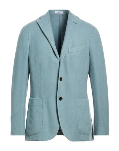 Man Blazer Slate blue Size 42 Cashmere