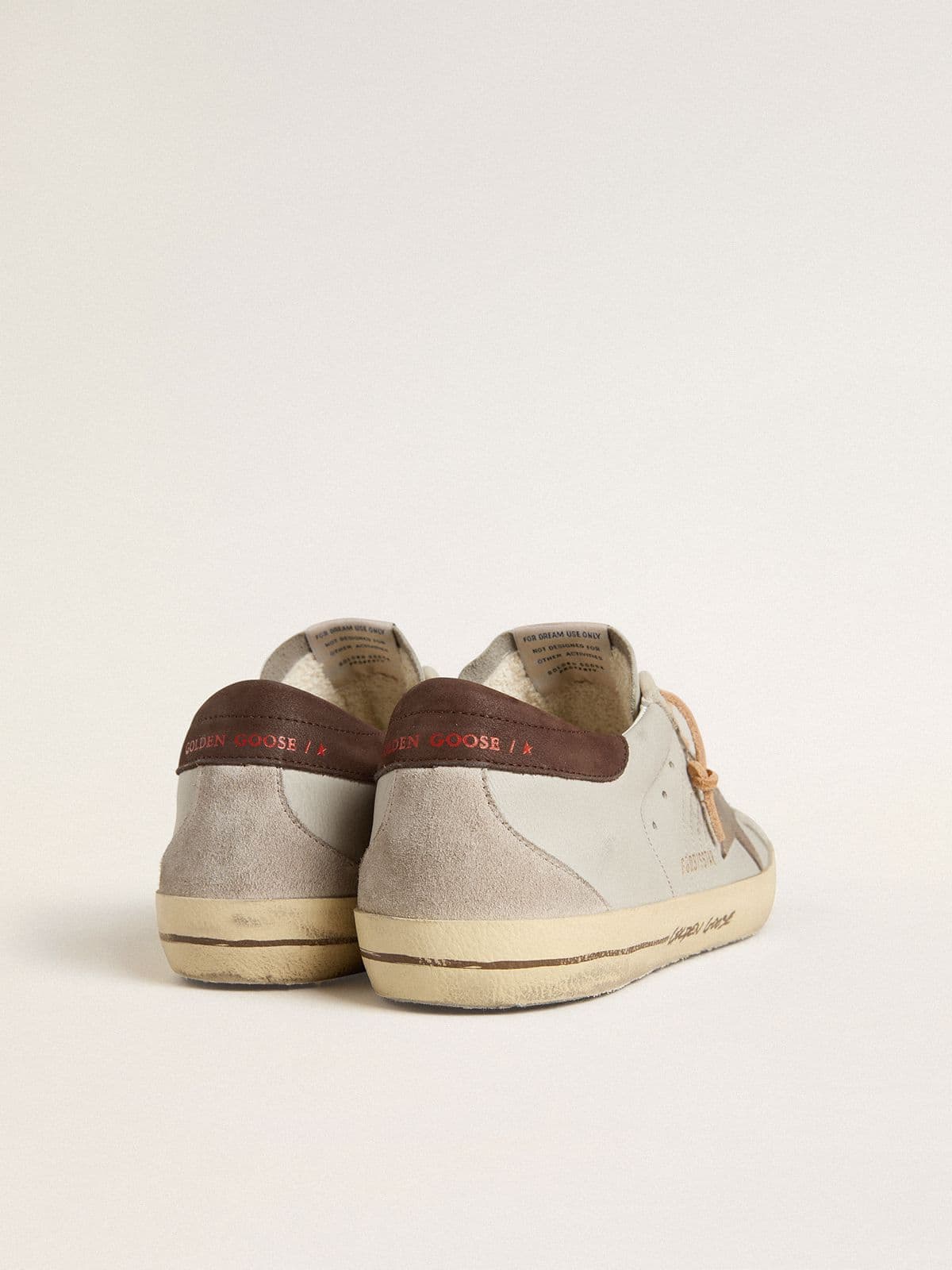 Golden Goose - Men's Super-star With Tobacco-colored Croc-print Leather Star And Black Leather Heel Tab, Man