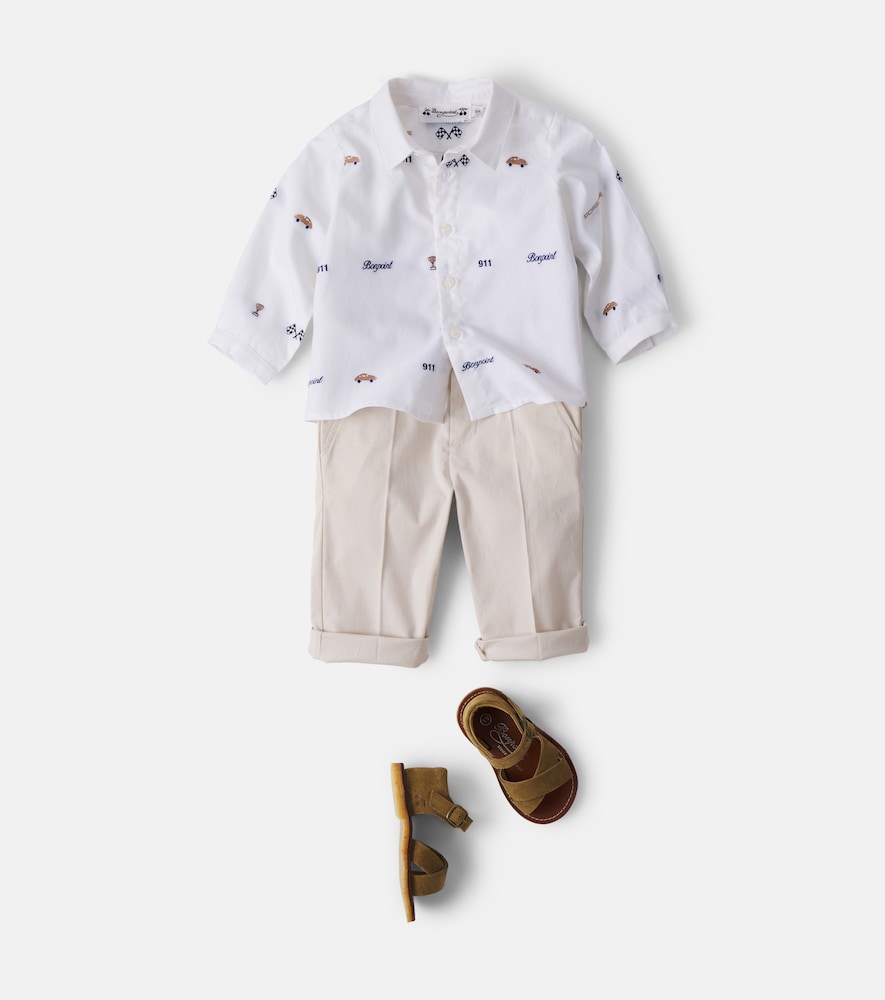 X Porsche Baby Malo cotton jacquard shirt
