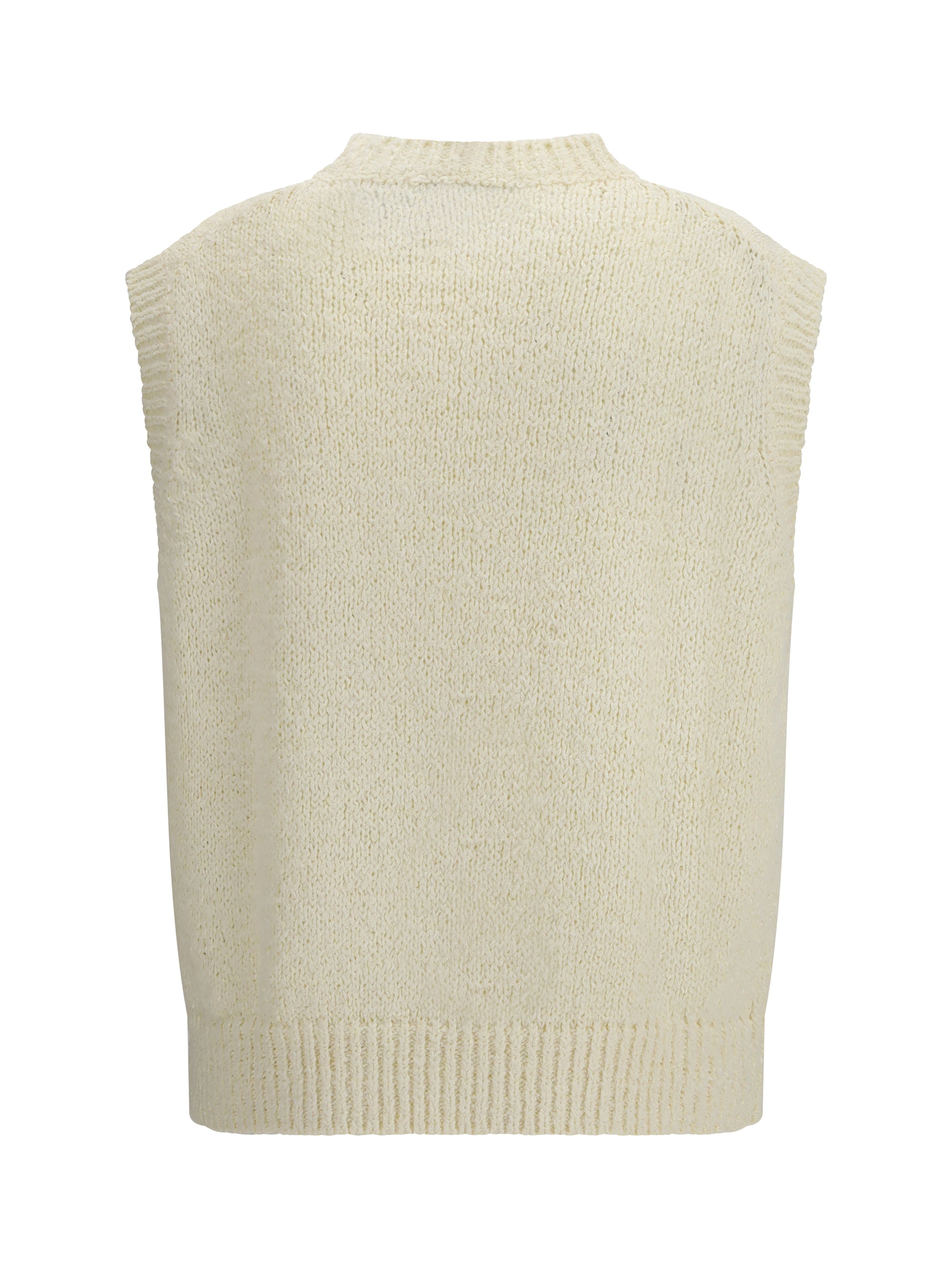 Cotton Knit Tank Top — White