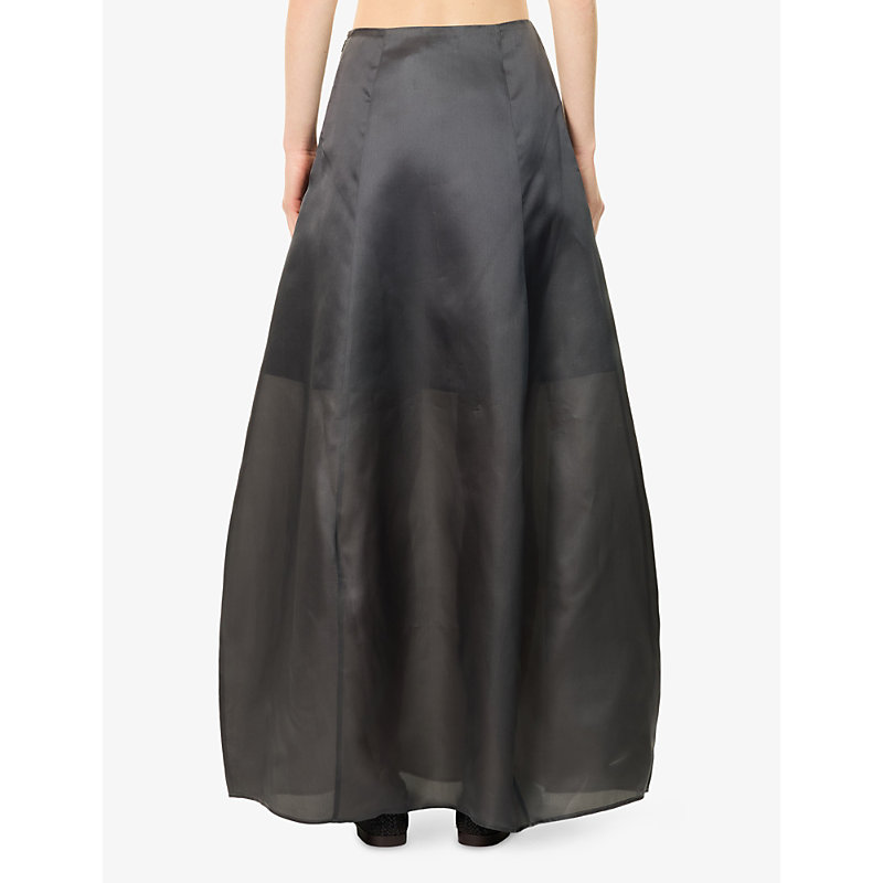 Womens Cocoon Silk Maxi Skirt