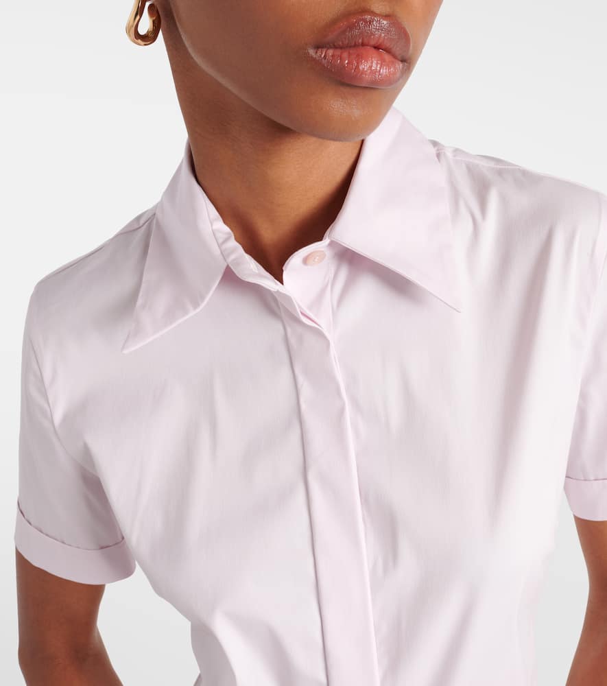 Cotton-blend shirt dress