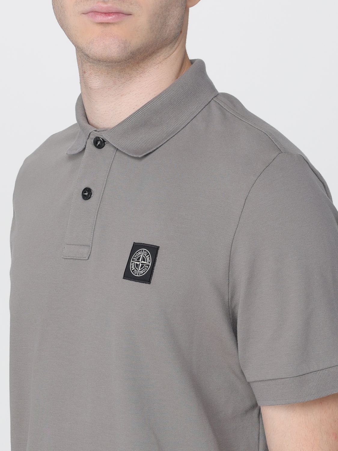 Polo Shirt Men color Grey