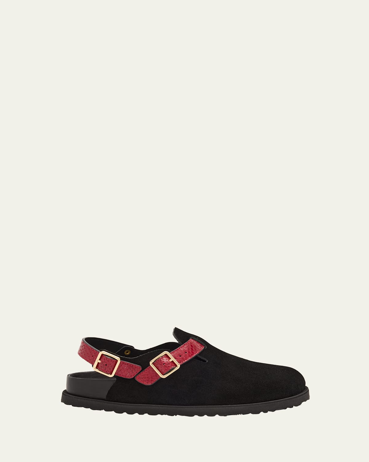 Tokio Cazador Mixed Leather Slingback Mules