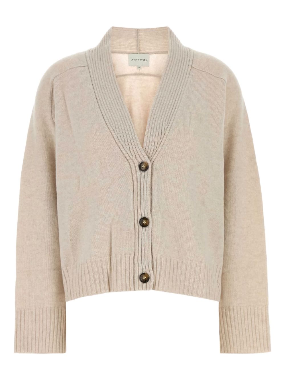 Kaia knitted button-up cardigan - Neutrals
