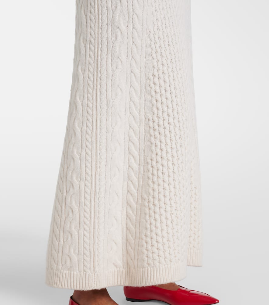 Nyla cable-knit cashmere maxi dress