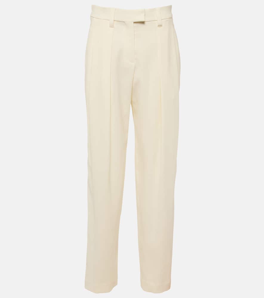 High-rise gabardine wide-leg pants