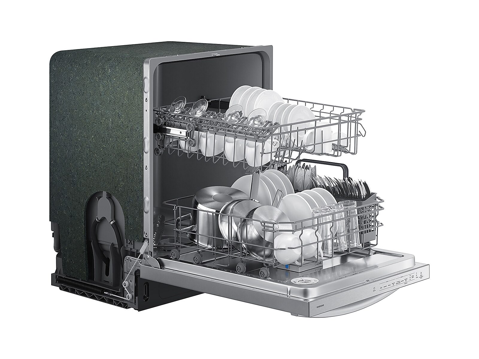 Fingerprint Resistant 53 dBA Dishwasher with Height-Adjustable Rack in Silver(DW80CG4021SRAA)