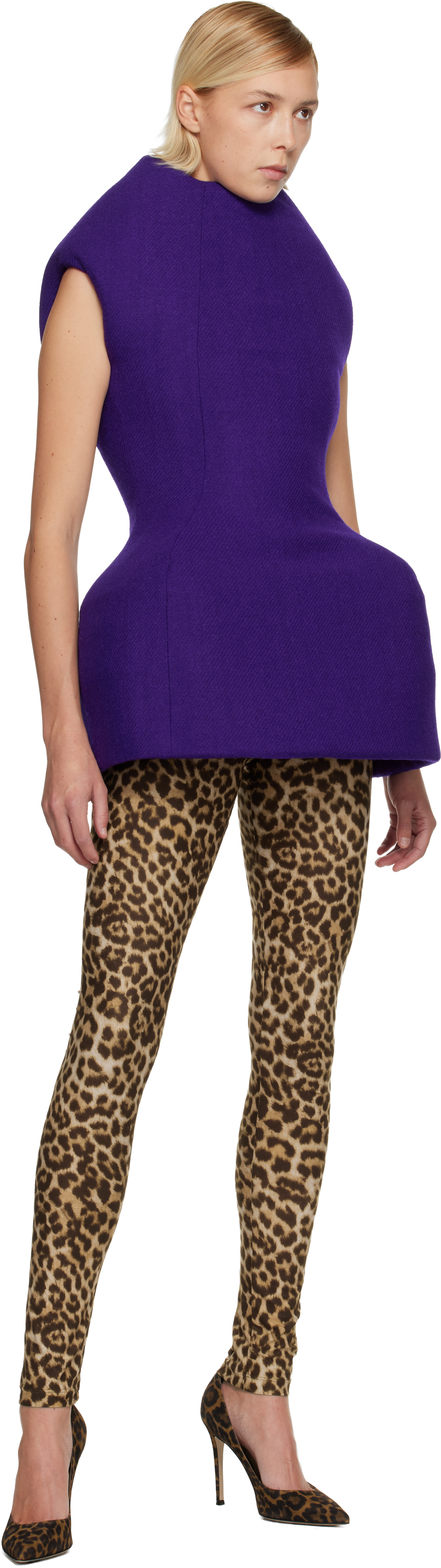 Purple Sculptured Minidress