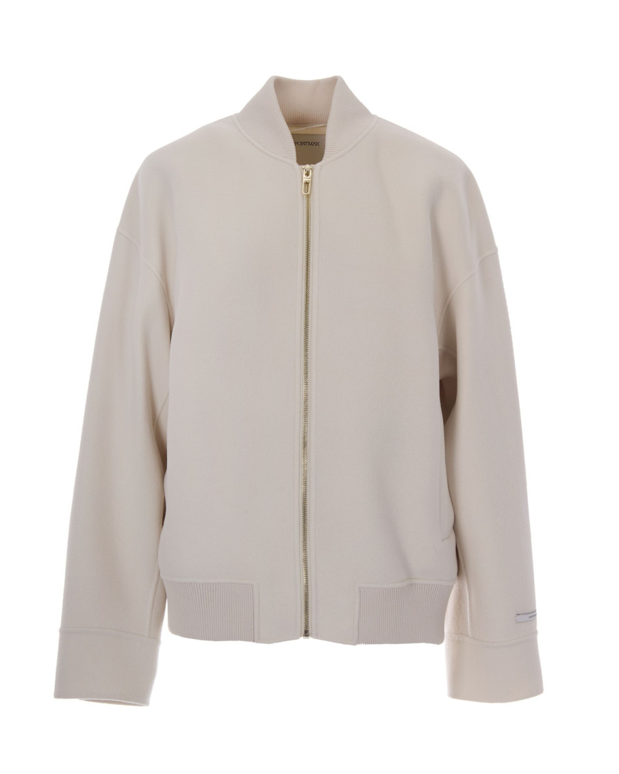 Cream Bomber Jacket