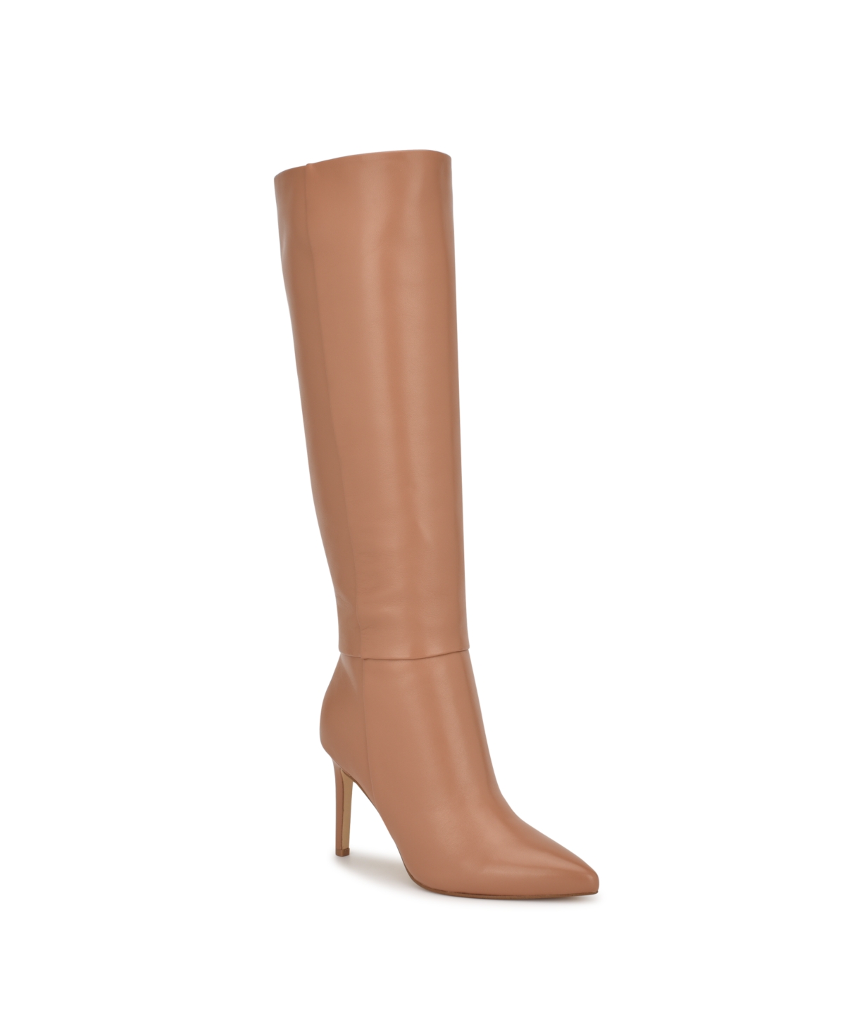Women's Richy Wide Calf Pointy Toe Knee High Dress Boots - Light Natural Leather