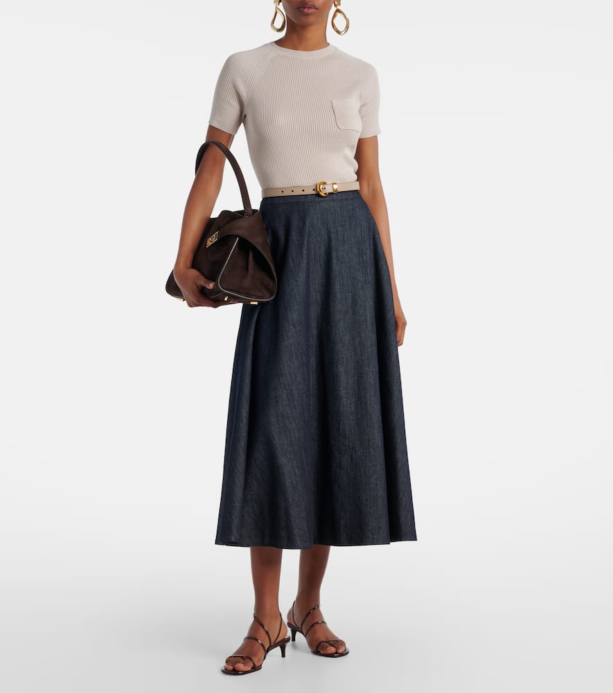 Berlino ribbed-knit cotton top