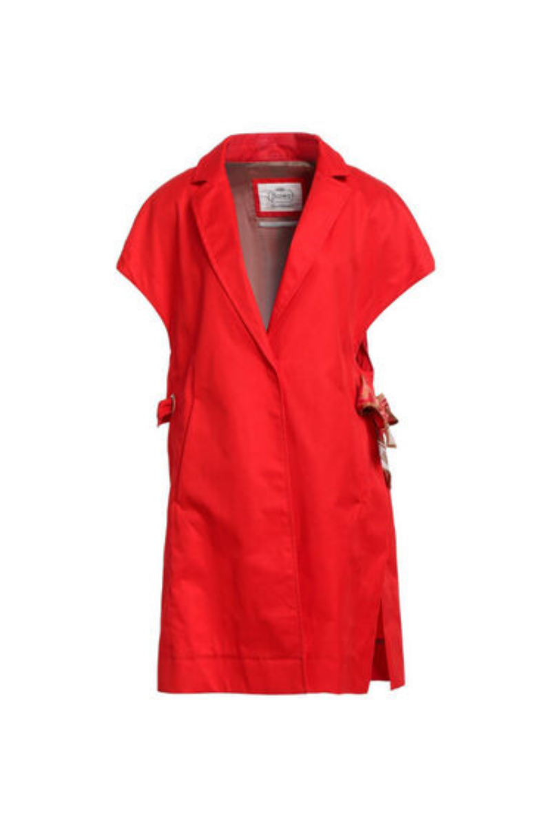 Cotton Tailored Vest — Red