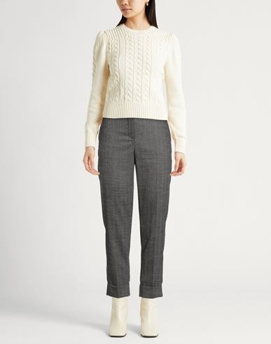 Woman Pants Charcoal Size 6 Virgin Wool, Elastane, Cotton