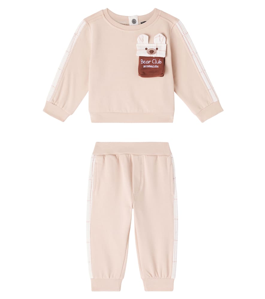 Baby bow-detail sweatshirt and sweatpants set