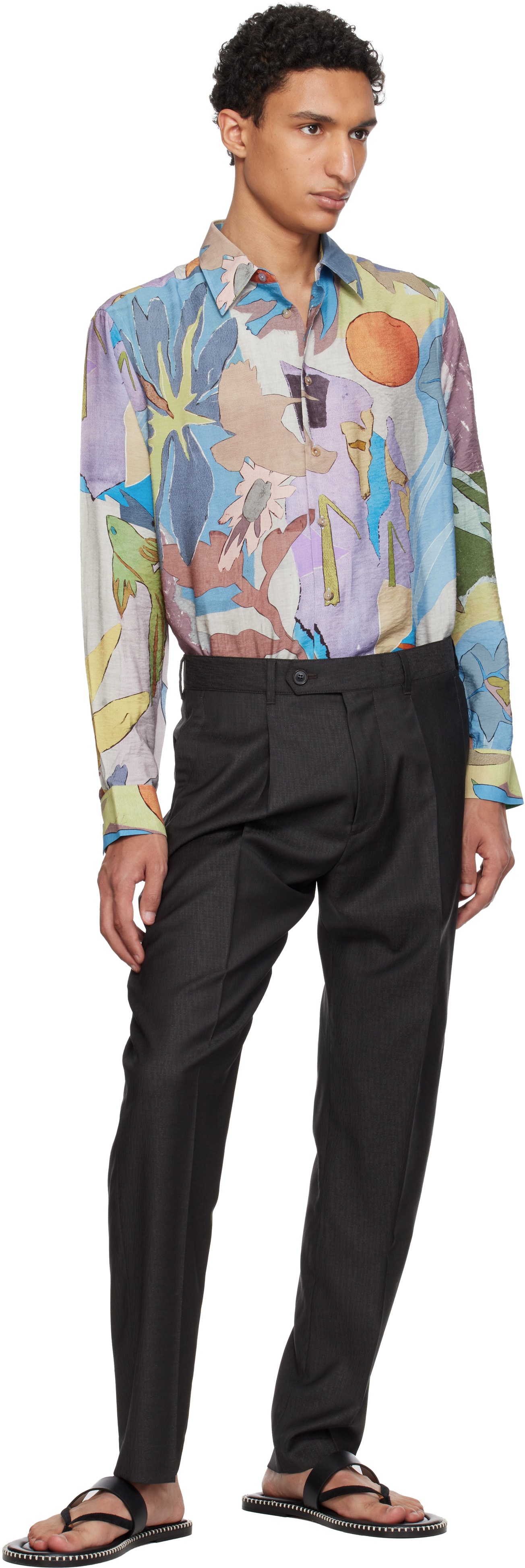 Brown Pleated Trousers