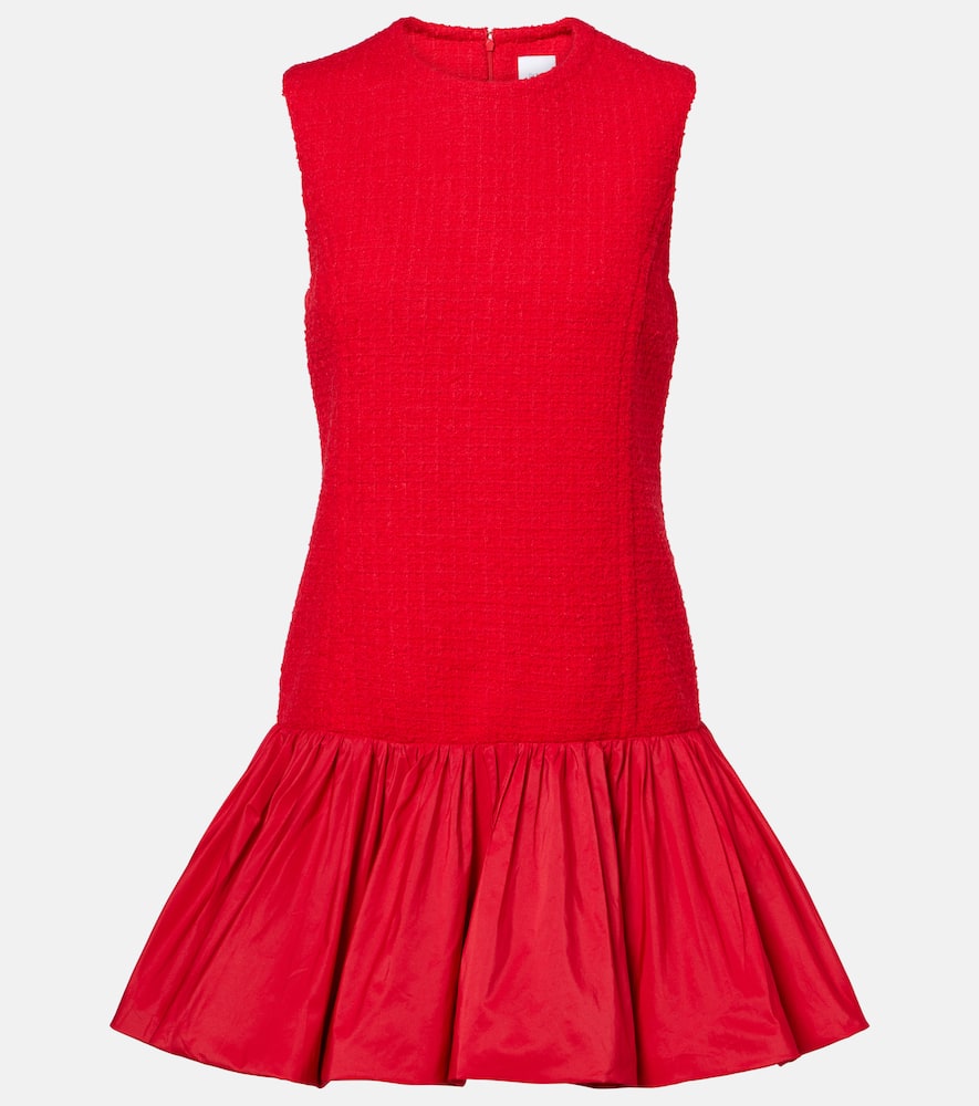 Tweed and faille minidress