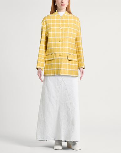 Woman Jacket Yellow Size 10 Virgin Wool