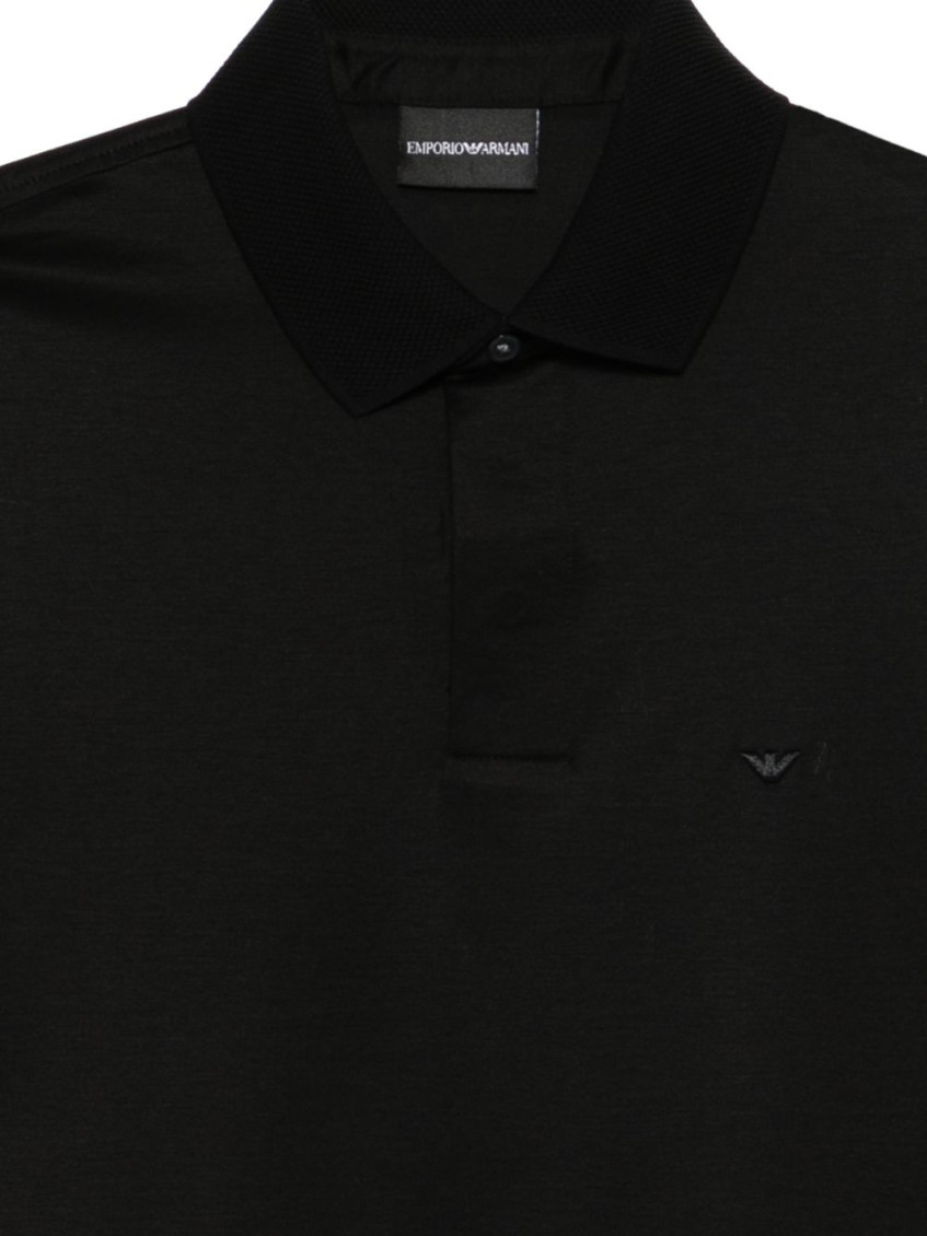Emporio Armani - cotton polo shirt short sleeves collar