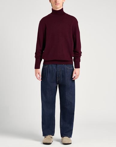 Man Turtleneck Burgundy Size XXL Wool