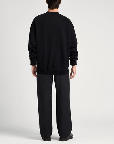 Man Sweatshirt Black Size 3XL Cotton, Elastane