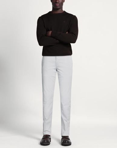 Man Pants Light grey Size 42 Cotton, Elastane
