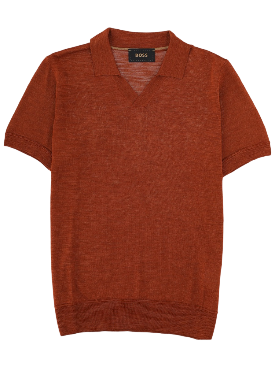 L-Naden Fine Knit Silk Polo Shirt
