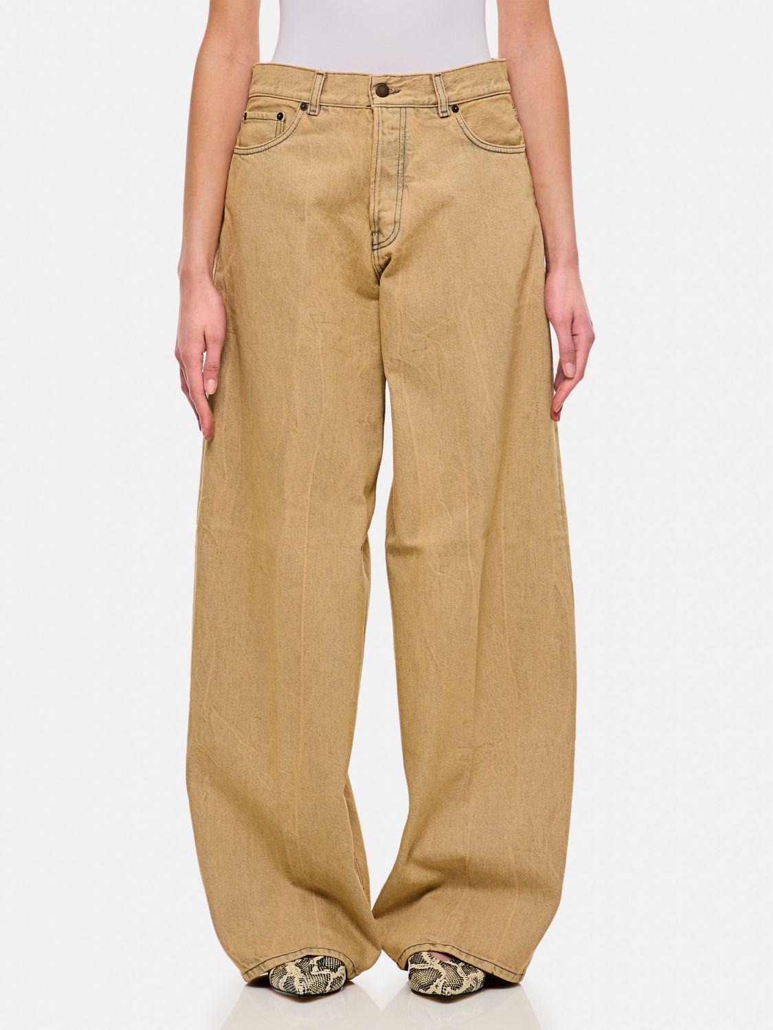 Bethany rhinestone-embellished wide-leg jeans - Grey
