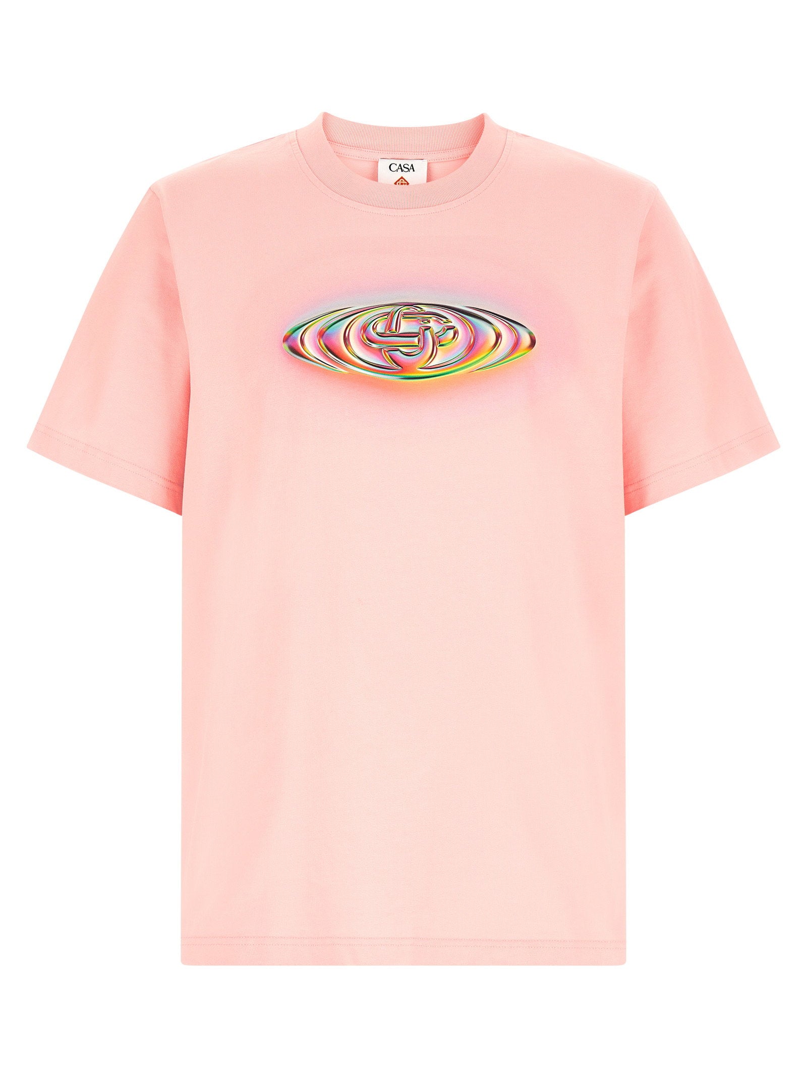 Glass Logo Print T-shirt — Pink