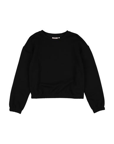 Kid Girl Sweatshirt Black Size 11 Cotton, Polyester