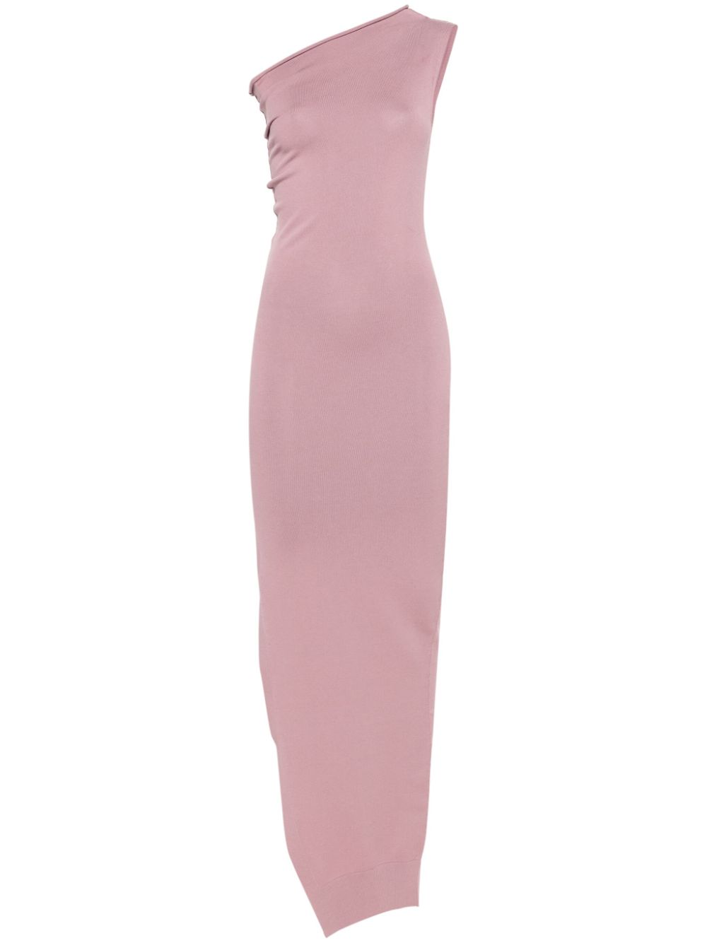 One-shoulder asymmetric maxi dress - Pink