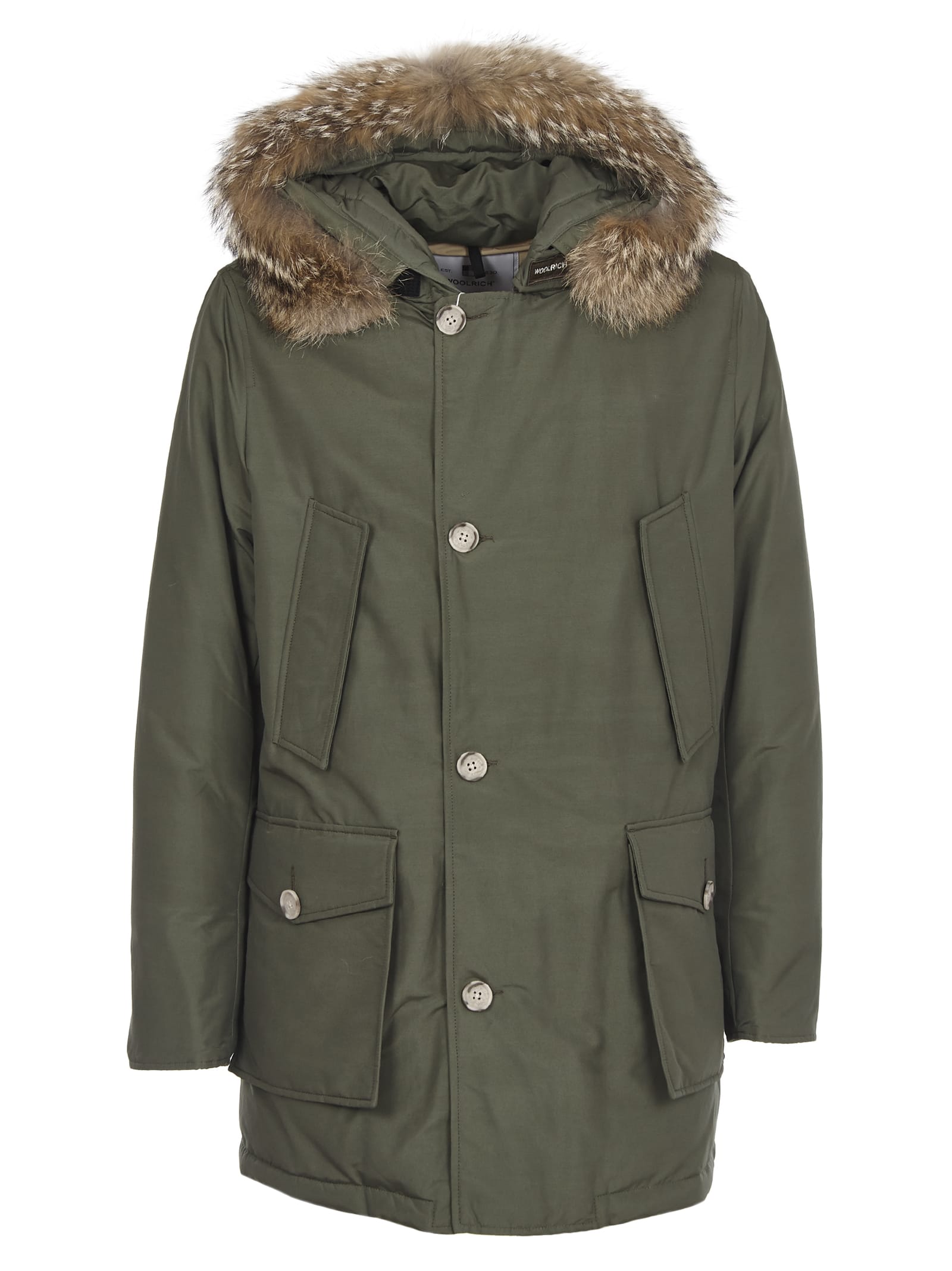 Green Solid Hood Jacket