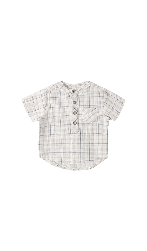 QUINCY MAE Jaxson Shirt in Blue Plaid. 12-18M also -24M