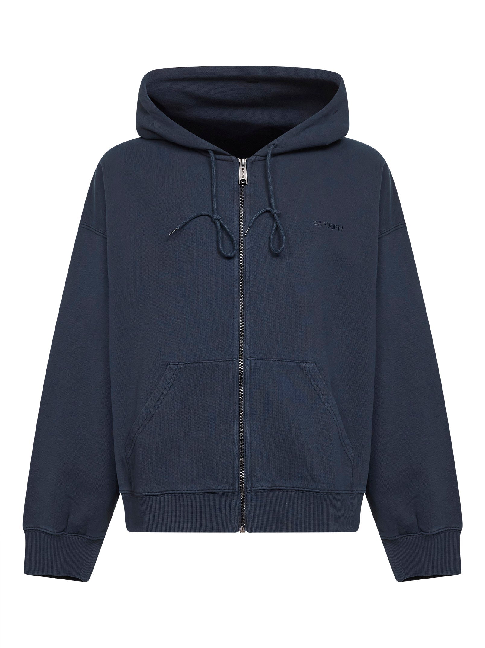 Garment-Dyed Cotton Jersey Hooded Sweatshirt — Navy